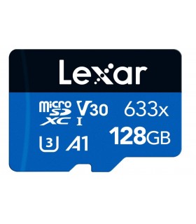 Lexar 633x MicroSDHC 300S 128 Go + Adaptateur SD